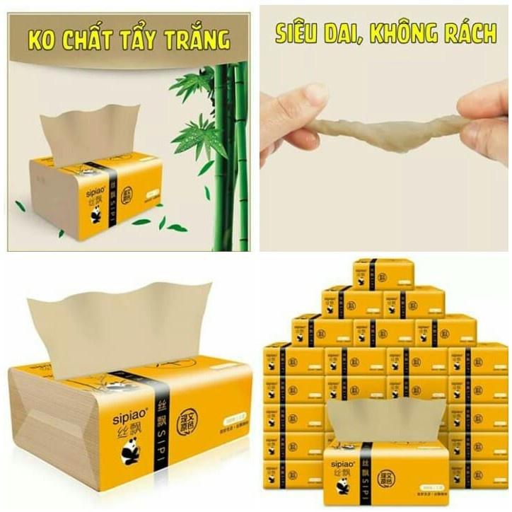 Thùng 30 gói Giấy ăn Gấu Trúc Sipiao Siêu Dai, Siêu mềm, Siêu thấm