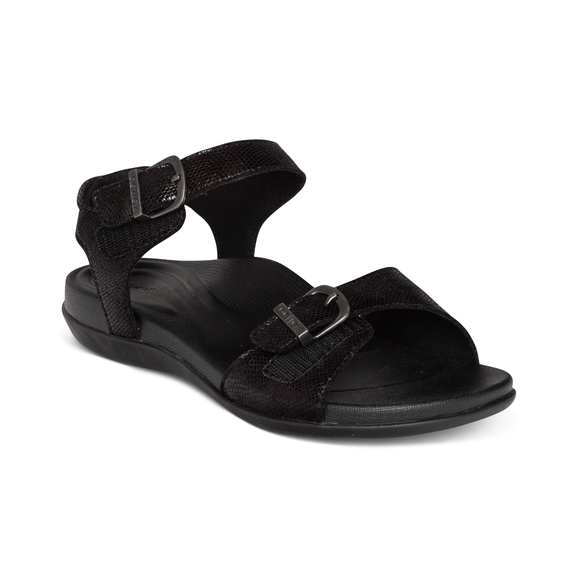 Sandal sức khỏe nữ Aetrex Carrie Black