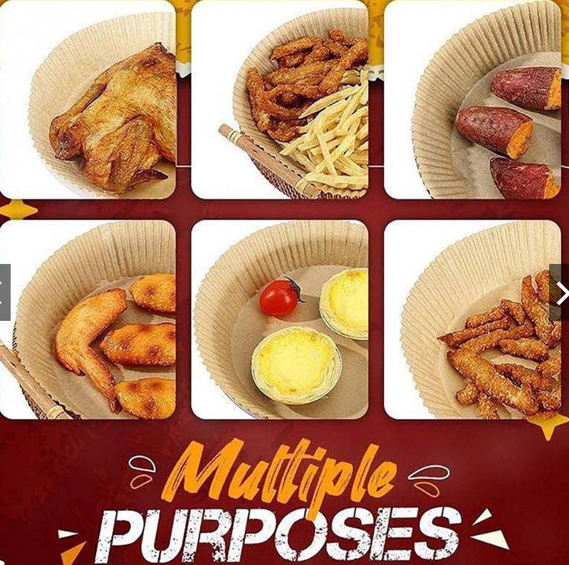 Set 50 Miếng Giấy Lót Nồi Chiên Hình Khuôn Bánh - Giảm Thiểu Tối Đa Dầu Mỡ Bám Vào Nồi Chiên