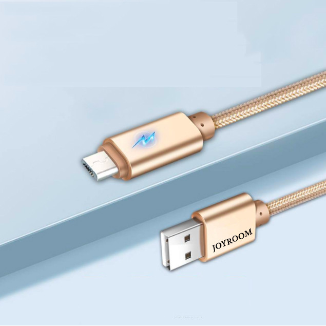 Cáp Sạc Nhanh Dài 2m Đèn Led Thông Báo Sạc Đầy,Bộc Dù Cổng Micro USB Cho ĐT OPPO,SAMSUNG,VIVO,XIAOMI... - Joyroom - Hàng Chính Hãng