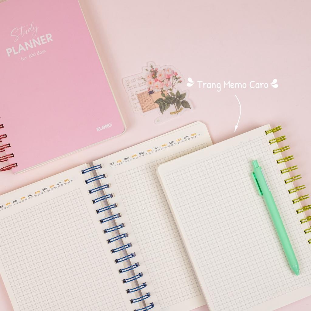 Sổ kế hoạch Planner 100 ngày Klong ;Giấy siêu dày,lò xo kép A5 MS: 946