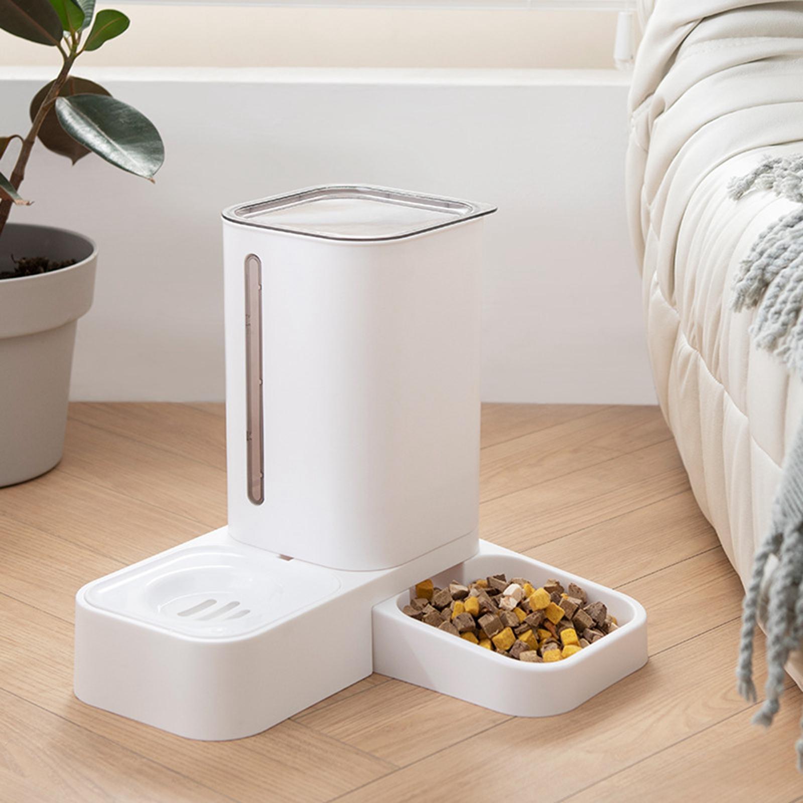 Large Automatic Pet Bowl Water Fountain Dog Cat Food Dispenser Drink Dish