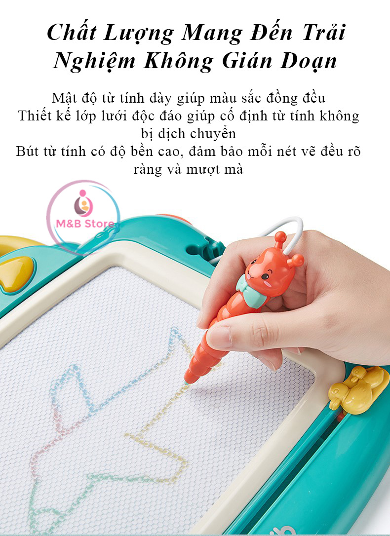 Bảng Vẽ Từ Tính Tự Xóa Có Đèn, Nhạc - KUB