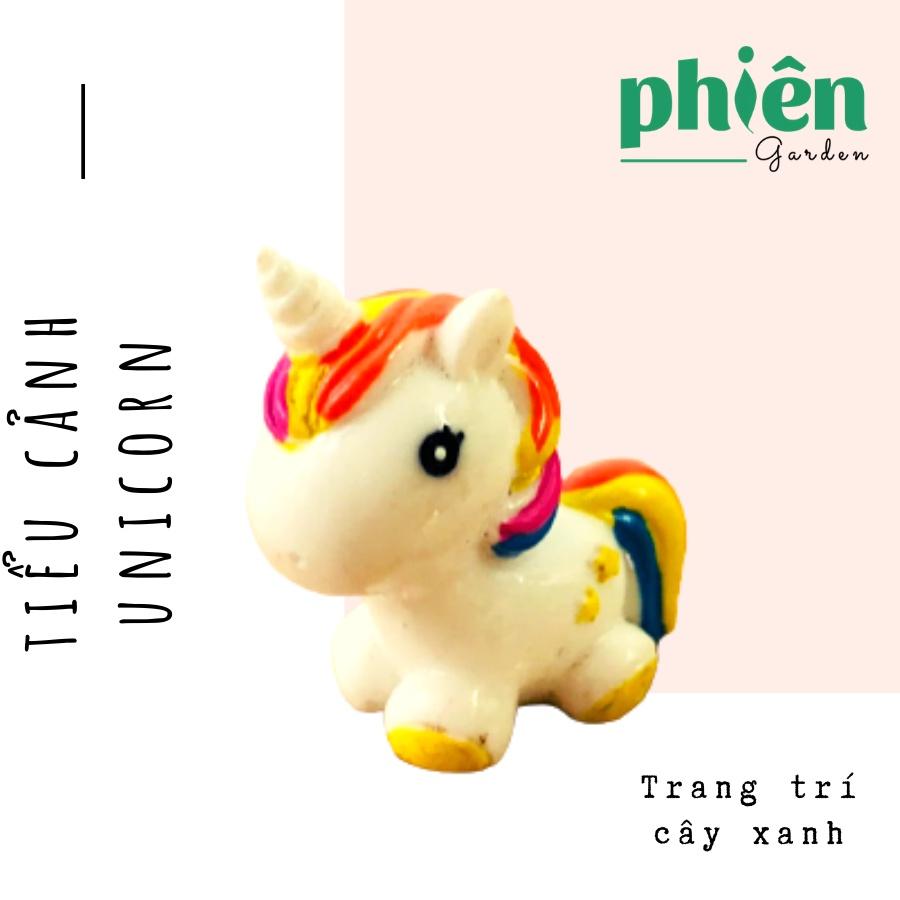 Unicorn trang trí tiểu cảnh, sen đá, terrarium, Phụ kiện Tiểu cảnh mini