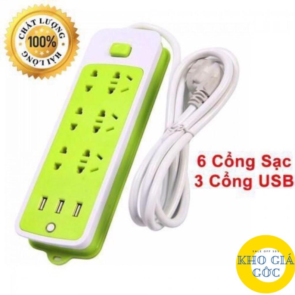 Ổ Điện Đa Năng Chống Giật 3 Cổng USB và 9 Ổ Cắm