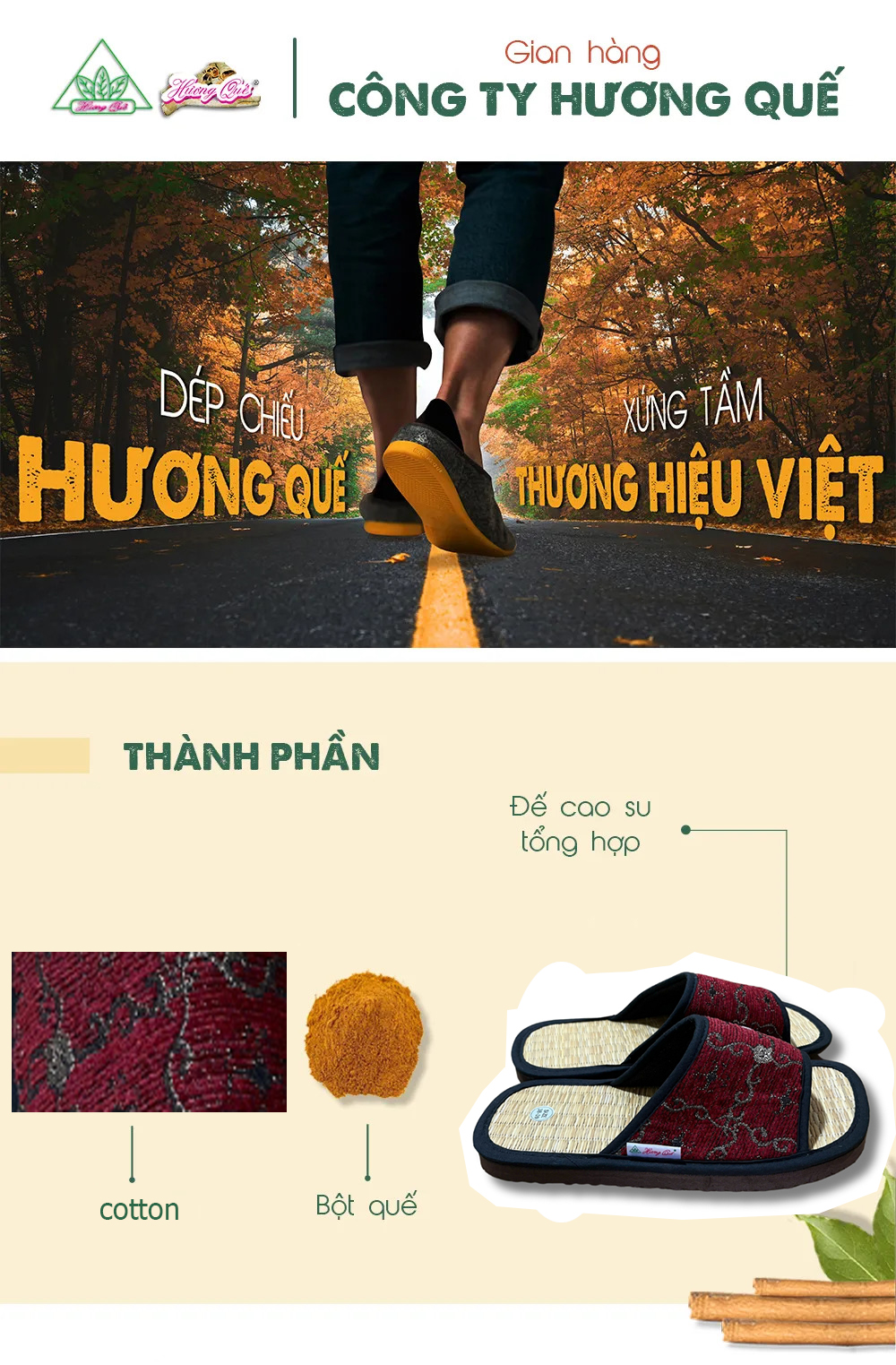 Dép chiếu đi trong nhà Hương Quế DCQ-76 thích hợp mang trong nhà, trong văn phòng