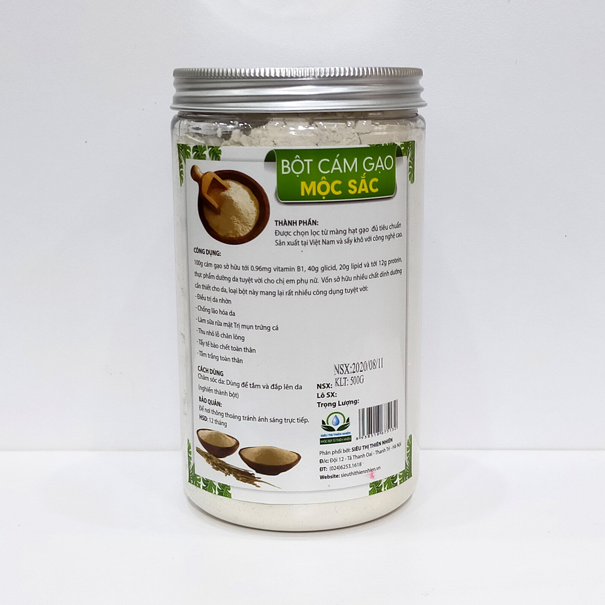 Bột Cám Gạo Mộc Sắc Lọ 500g