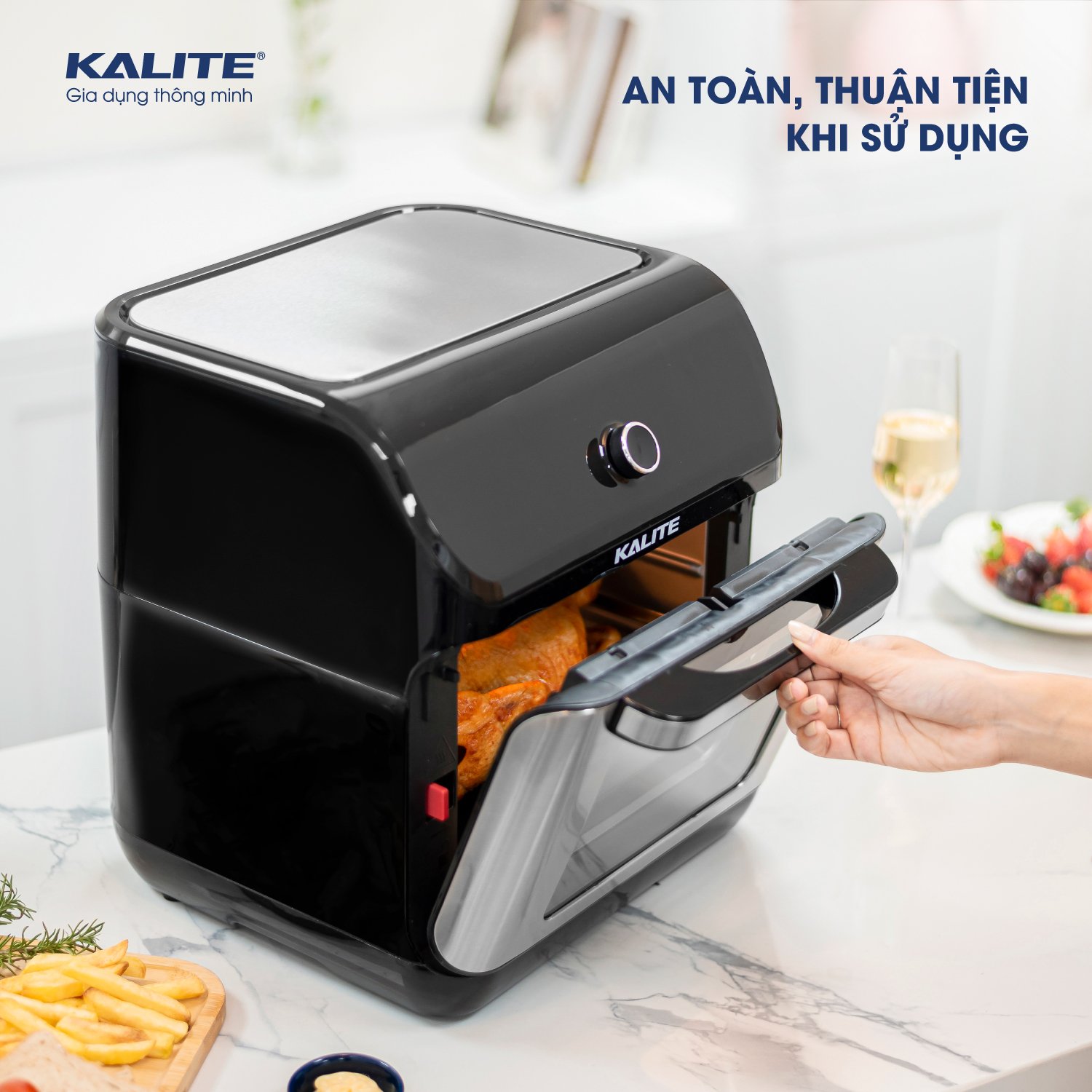 Nồi chiên không dầu Kalite Q12 KL-1200 Cao Cấp Hàng Chính Hãng