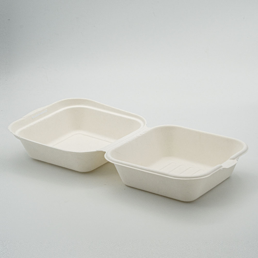 10 Hộp bã mía vuông đựng đồ ăn 15cm