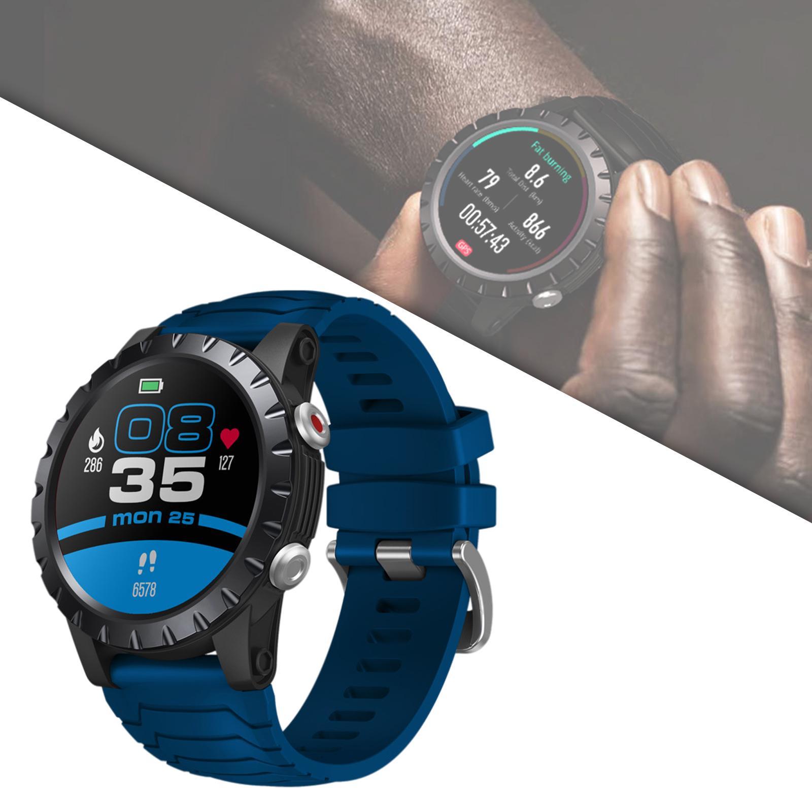 Health Fitness Smartwatch 50M Waterproof Activity Tacker Sports Blue