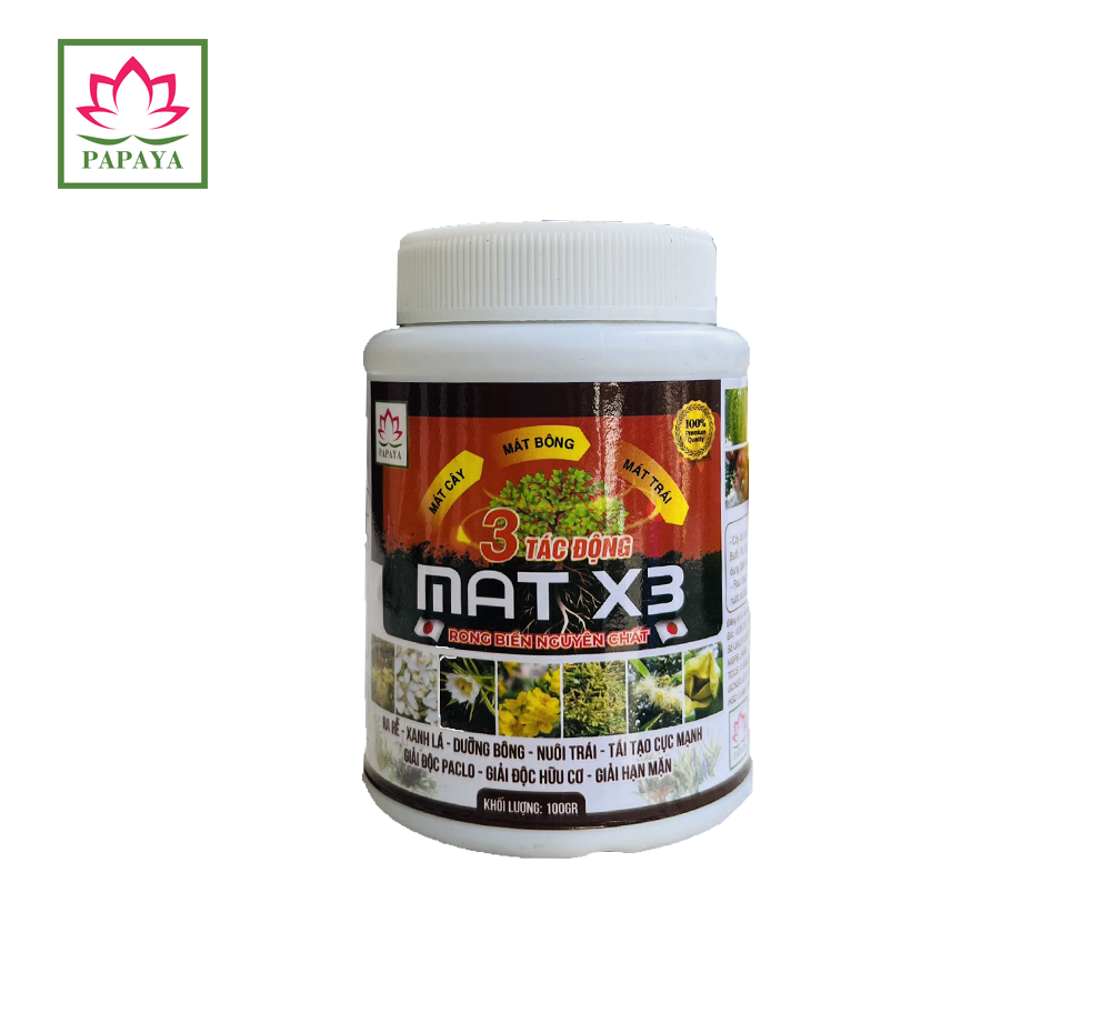 Phân bón Mat X3 tác động 100gr Rong Biển Nguyên Chất