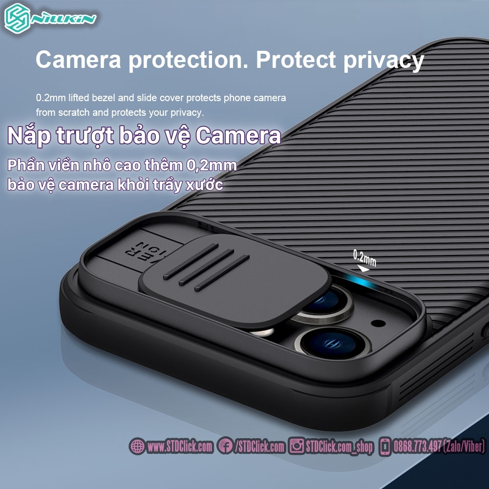 ỐP LƯNG DÀNH CHO ĐIỆN THOẠI IPHONE 14 - 14 PLUS NILLKIN CAMSHIELD PRO NILLKIN