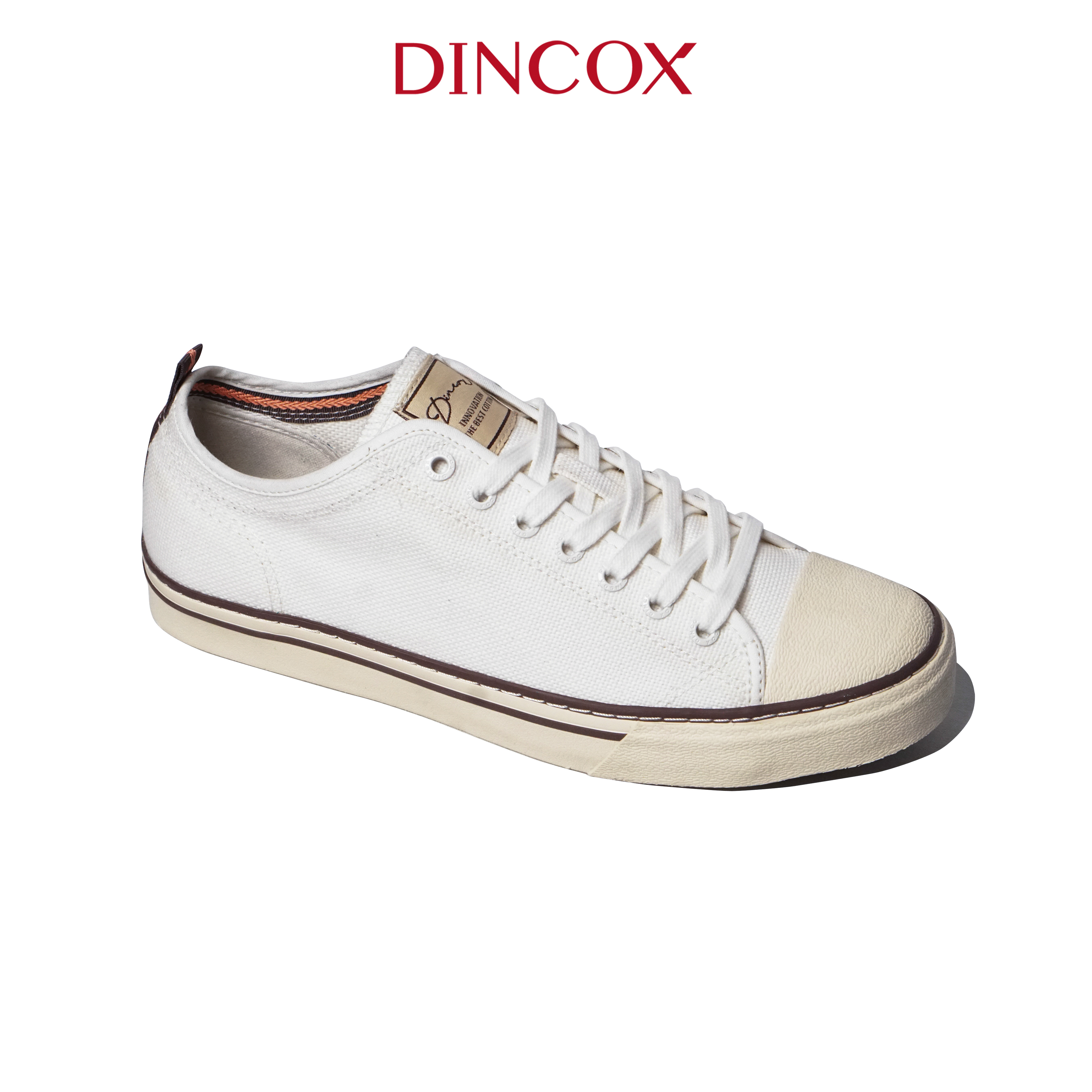 Giày Sneaker Vải Canvas Nam DC23 Off/White Dincox Đơn Giản Tinh Tế