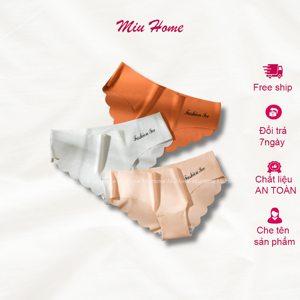 Combo 5 quần lót đúc su MIUHOME thun lạnh Vibrant Girl không viền