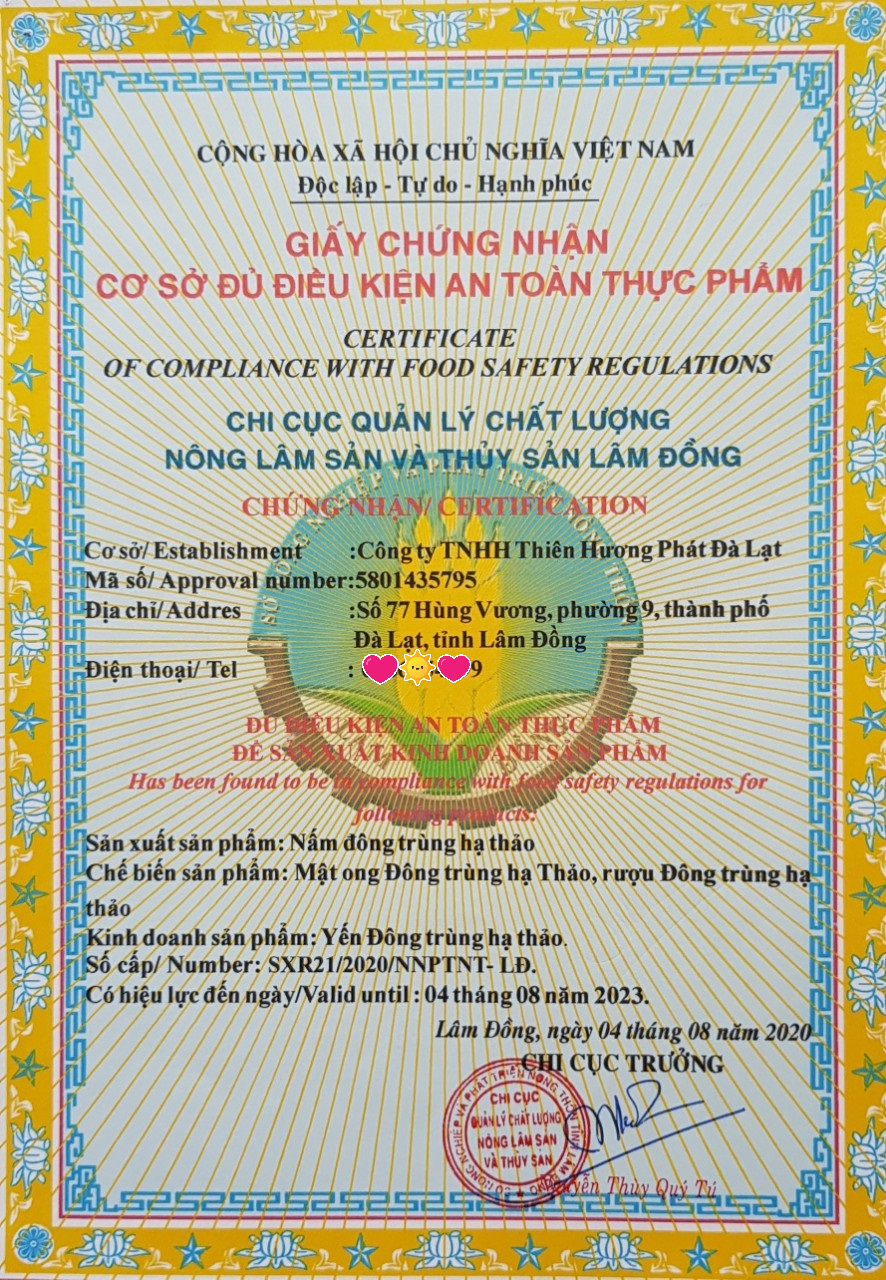 Đông Trùng Hạ Thảo Sấy Thăng Hoa Cao Cấp (hũ 50 gram) - Thiên Hương Phát Đà Lạt