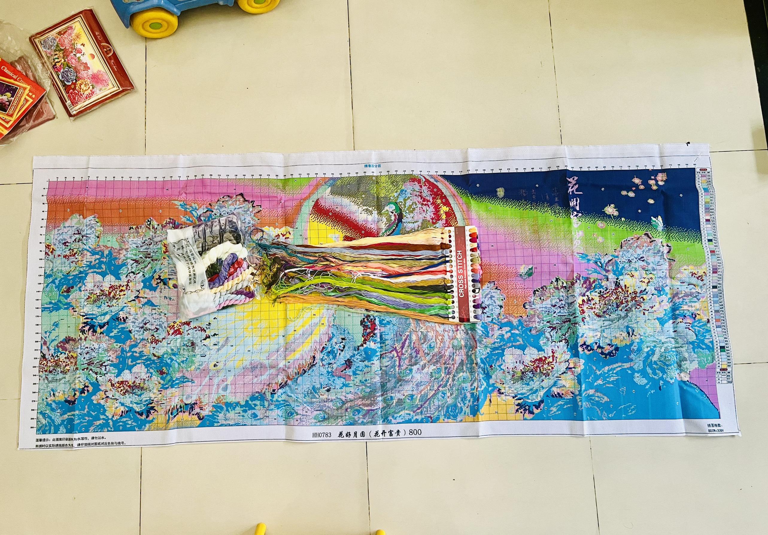 Tranh thêu kín chữ thập Mùa lúa chín MN6044, kích thước 150 x 75 cm