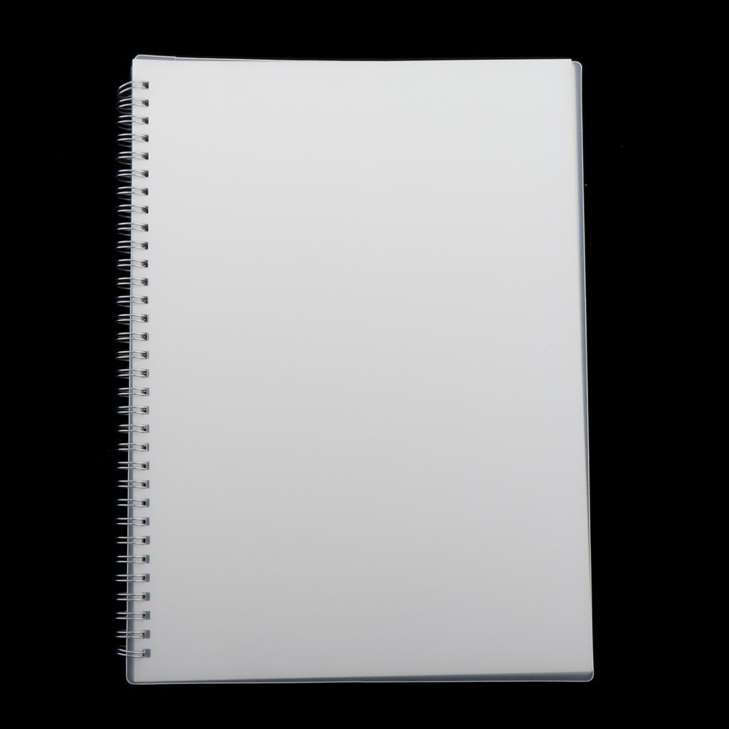 A4 Spiral Notebook Clear Hardcover Gift 80 Sheets Recyclable Sturdy Blank A4