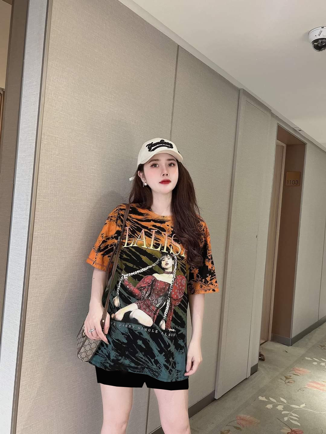 Đồ bộ thun đùi form rộng phối màu in 3D cá tính MS06