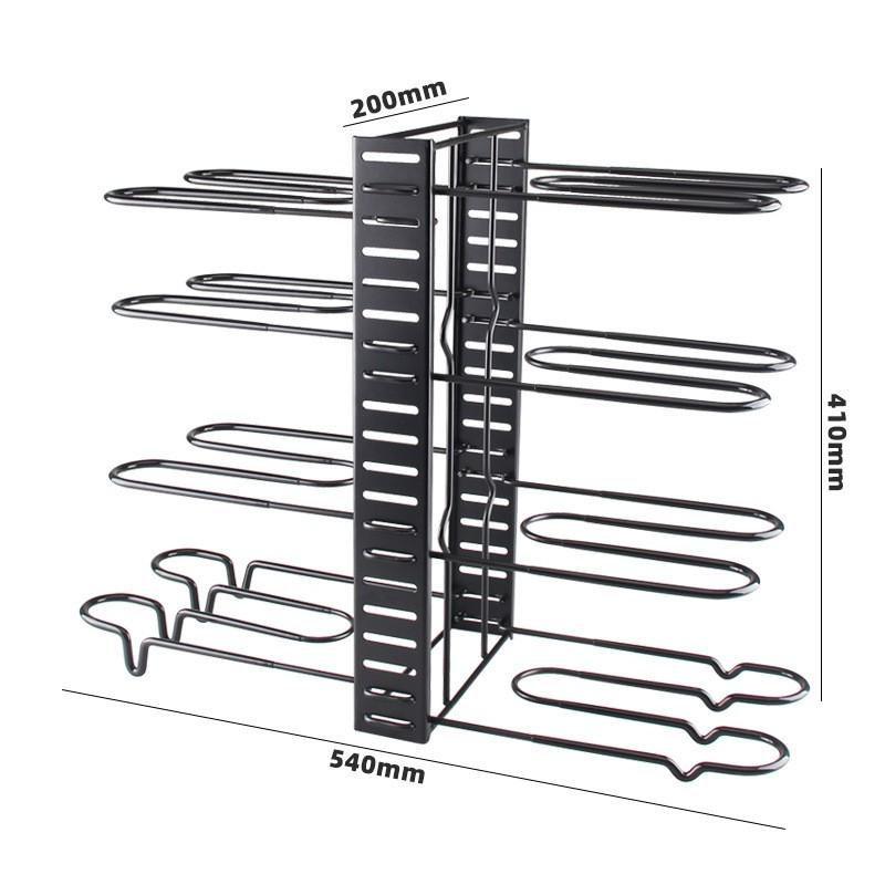 Kệ Để Xoong Nồi Chảo Nhiều Tầng, Giá Để Vung Nồi Tiện Dụng Tiết Kiệm Diện Tích