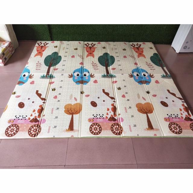 Thảm Xốp Thảm Trải Sàn XPE Phủ Silicon 2 Mặt Cho Bé Siêu Êm