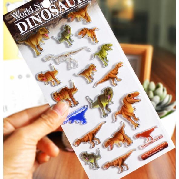 Sticker 3D Khủng long Hình dán nổi Dinosaur cho bé