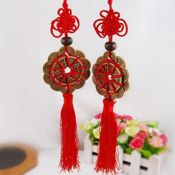 Dây xu hoa mai 10 cánh trang trí cửa nhà - cây tài lộc - treo ô tô