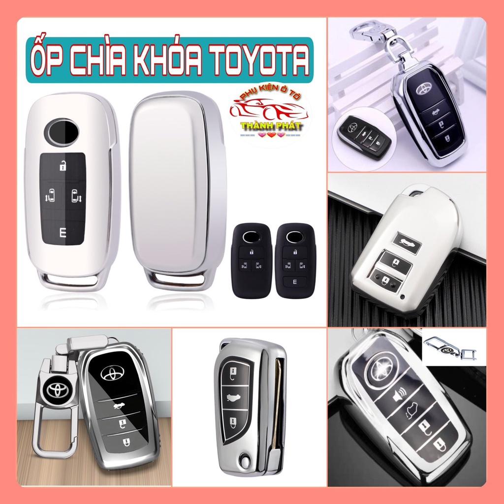 Móc khóa kèm bao ốp bảo vệ chìa khóa dành cho xe Toyota Cross, Camry, Fortuner, Hilux, Vios, Altis 