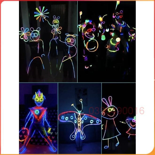 Hộp 50 Que phát sáng dạ quang đủ màu sặc sỡ, lightstick  Mềm dẻo, dễ uốn