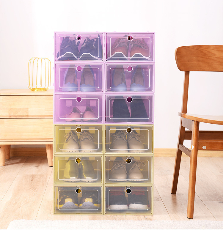 Hộp Đựng Giày Dép Loại Mới - Kích Thước Lớn 33*23*14cm - Nhựa Cứng - Trong Suốt - Có Lỗ Thoáng Khí - Phù Hợp Đựng Giày Cao Gót, Giày Sneaker Size Lớn