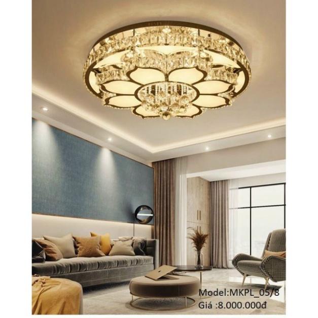 MKPL_05/6+8 Đèn mâm áp trần phale chuẩn K9 tô điểm phòng khách, đèn tô điểm trần hiện đại, dèn thả phale DT