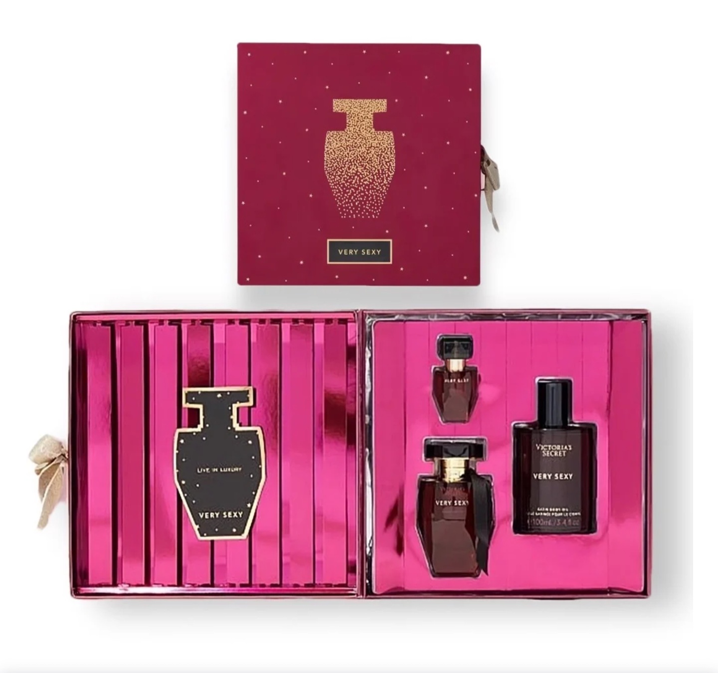 Set quà tặng nước hoa Victoria’s Secret Very Sexy 3 món ( EDP &amp; Body oil )