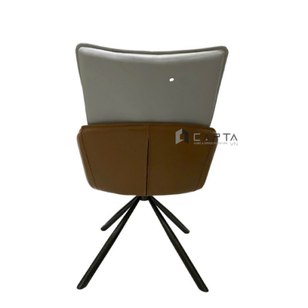 Ghế trang điểm nệm da pu chân đen CRAB 7A-P Nội thất Capta Ghế phòng ăn cao cấp chân xoay hiện đại nệm pvc nhập khẩu tại tp hcm