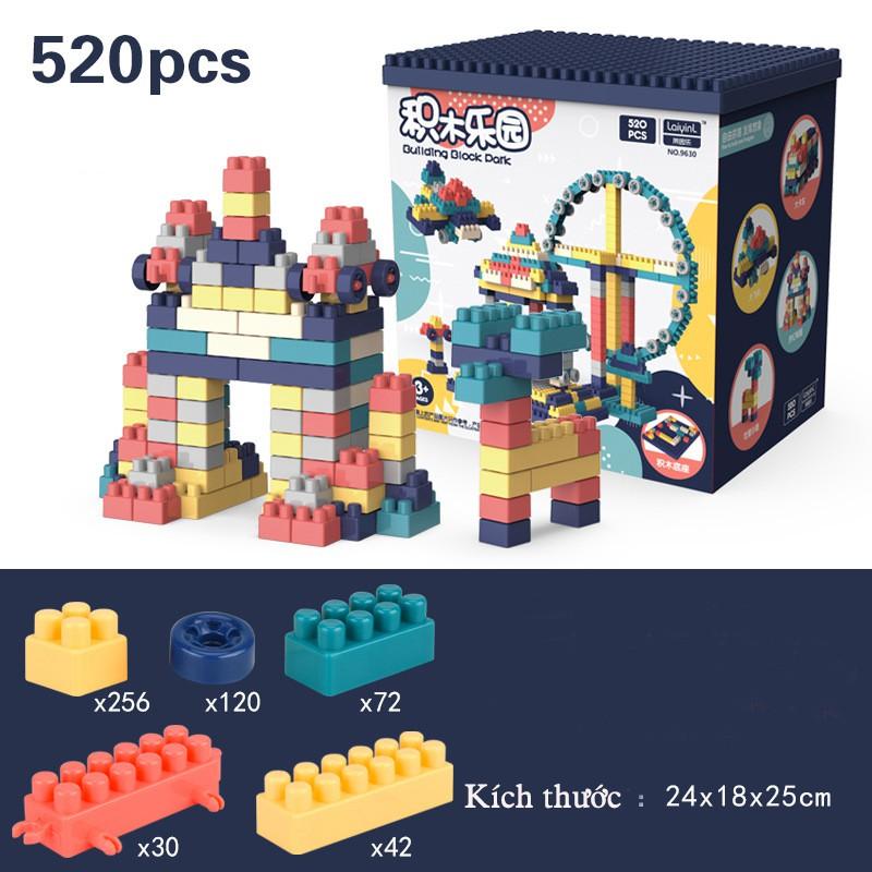 Bộ Lego 520 chi tiết xếp hình sáng tạo cho trẻ trên 3 tuổi