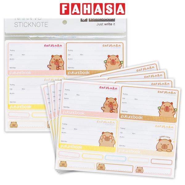 Bộ 20 Nhãn Vở + 40 Sticker Capybara - Futurebook N148