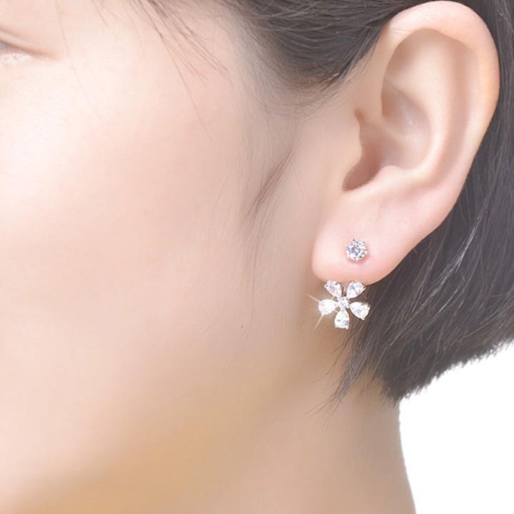 Bông tai hoa nạm đá xinh xắn BHBT343