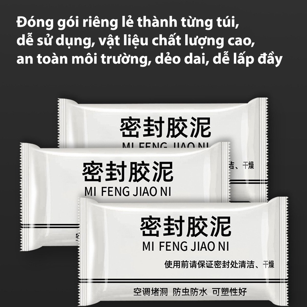 Xi măng dẻo bịt lỗ điều hoà . Trám khe hở tường . Ngăn côn trùng