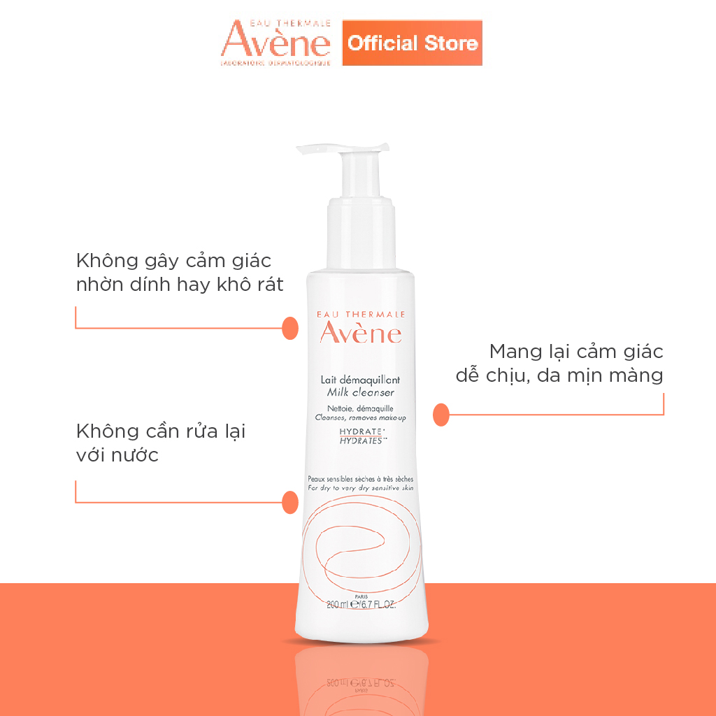 Nước tẩy trang dịu nhẹ cho mắt và toàn mặt AVÈNE MICELLAR LOTION FACE &amp; EYES 200ml