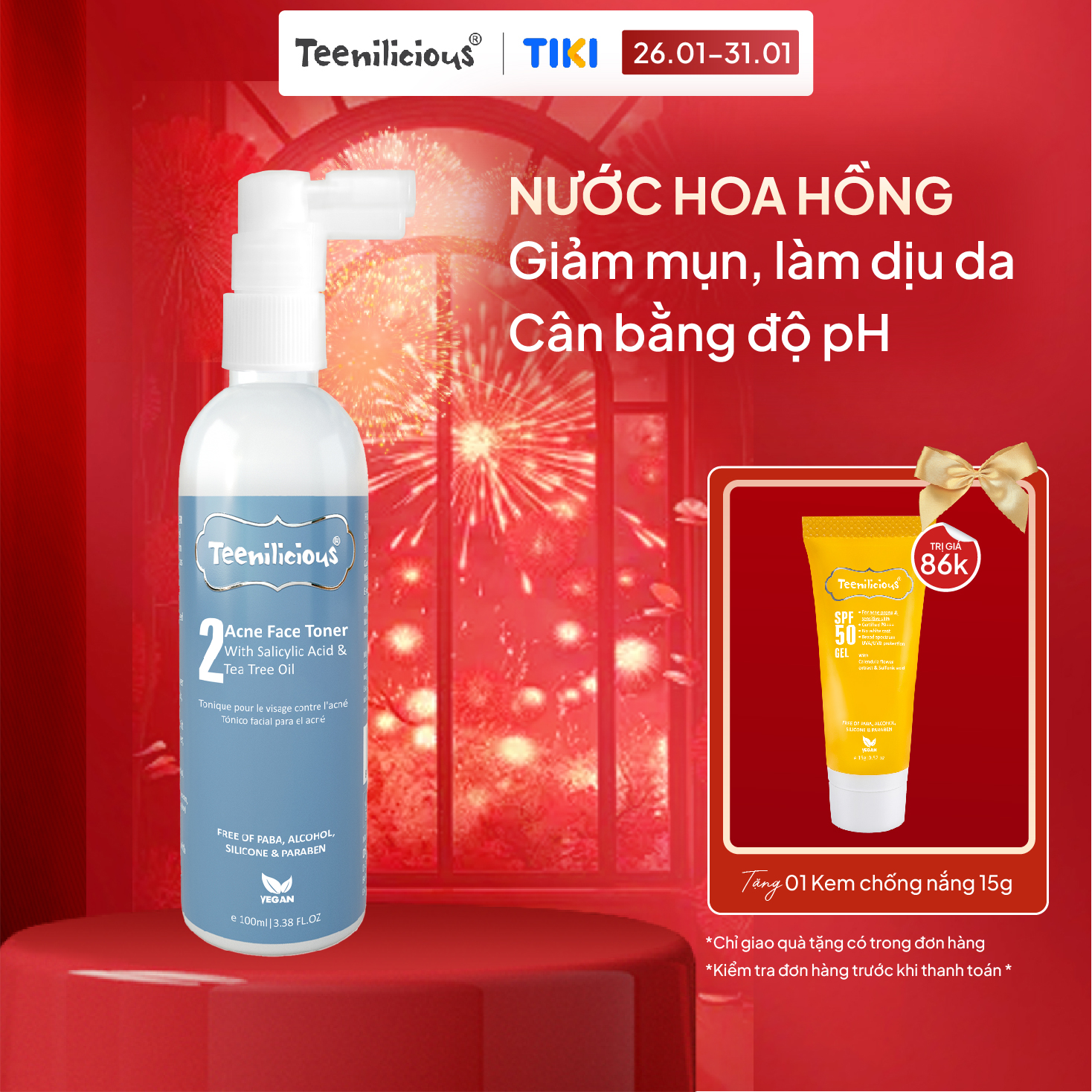 Nước Cân Bằng Dạng Xịt Teenilicious Acne Face Toner Hỗ Trợ Giảm Mụn Dành Cho Da Mụn &amp; Nhạy Cảm 100ml