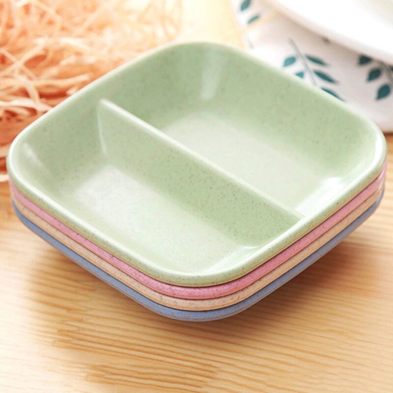 Chén Bát Đựng Gia Vị 2 Ngăn Dĩa Đựng Nước Chấm H128 - Egreen Dùng 1 Lần