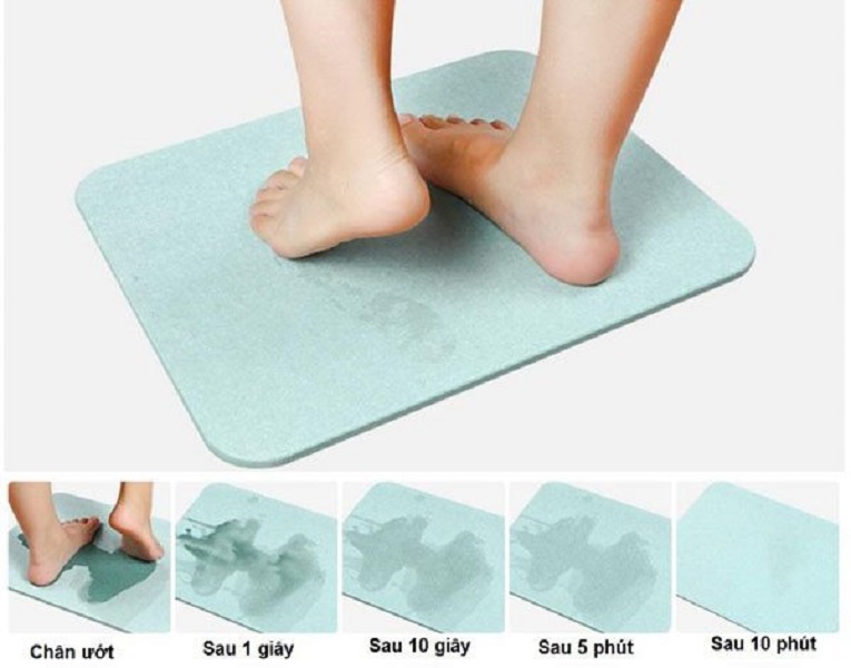 Thảm đá siêu thấm Nhật Bản tặng kèm 1 thảm chùi chân san hô