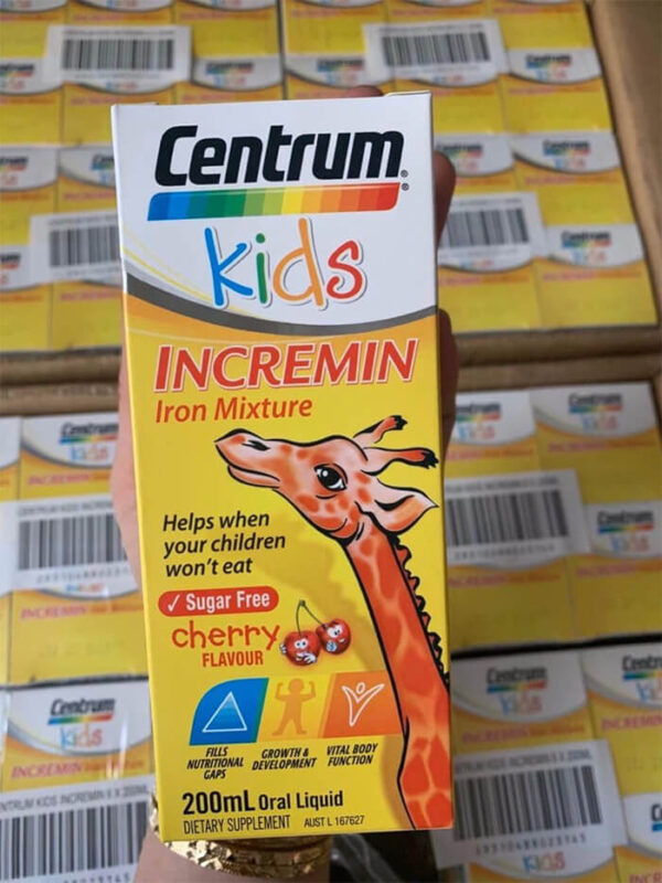 Siro centrum kids incremin iron mixture hỗ trợ trẻ biếng ăn nhập khẩu úc 200ml