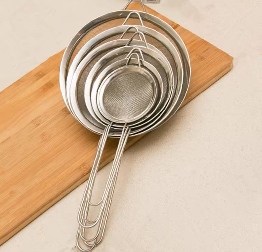 Vợt Rây bột inox lọc trà cafe có tay cầm làm bánh vắt chanh inox - Dụng Cụ Lọc Bột Rây Lọc Sifter Lưới Lọc