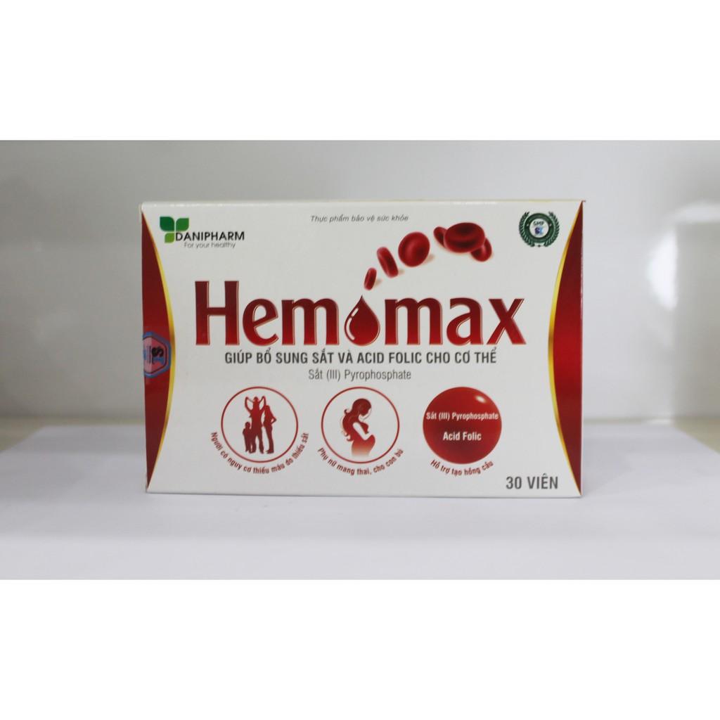 HEMOMAX - VIÊN UỐNG BỔ SUNG SẮT VÀ ACID FOLIC - HỖ TRỢ TẠO HỒNG CẦU - DÙNG CHO PHỤ NỮ MANG THAI - NGƯỜI THIẾU SẮT