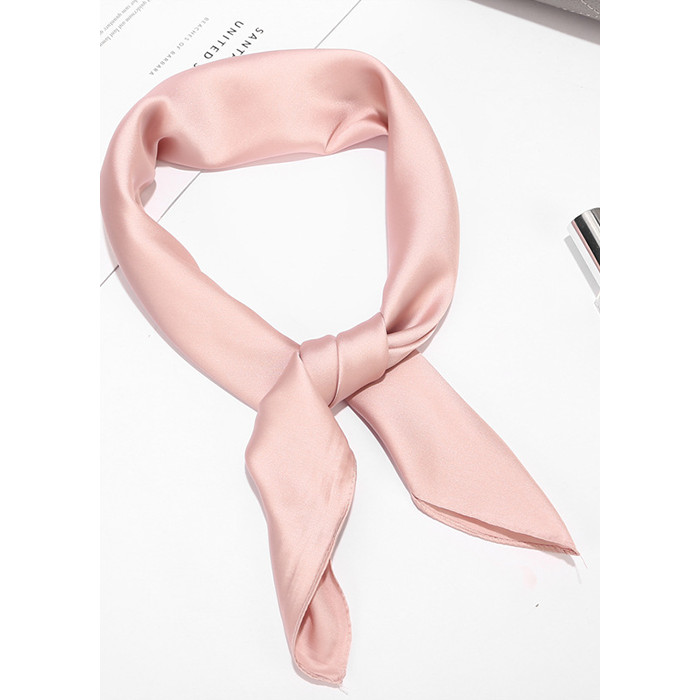 Khăn Lụa Vuông Cao Cấp Trơn Chất Liệu Lụa Chiffon - 70x70cm - Mã KL039