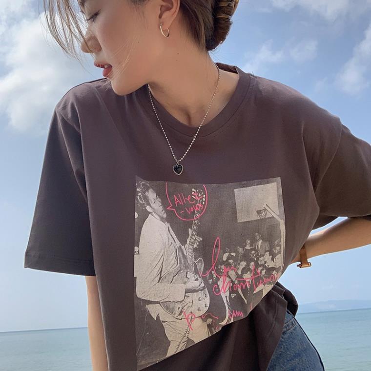 Áo phông nữ 1HITSHOP UNISEX Áo Thun Tay Ngắn Dáng Rộng Thiết Kế Mới Đơn Giản Thời Trang Mùa Hè Dành Cho Nữ