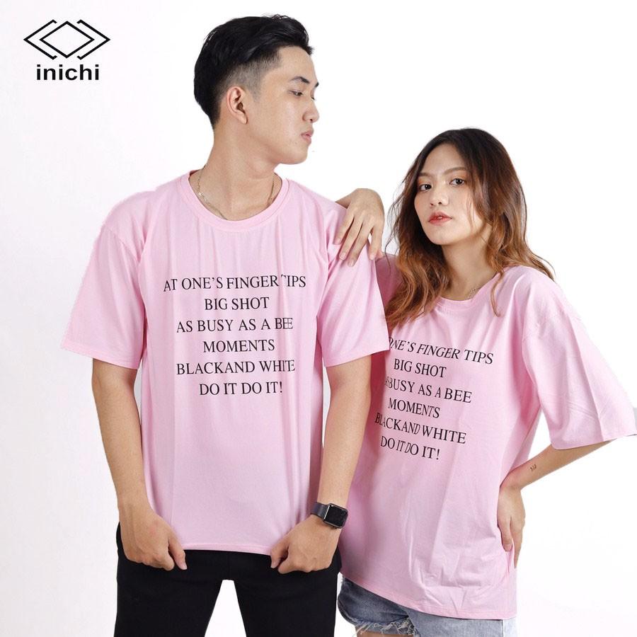 Áo thun tay lỡ form rộng INICHI phong cách Unisex cho cả nam nữ, hình in chữ BIG SHOT - IC629