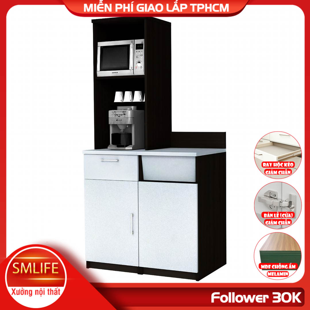 Tủ nhà bếp bằng gỗ cho gia đình thiết kế hiện đại SMLIFE Katy