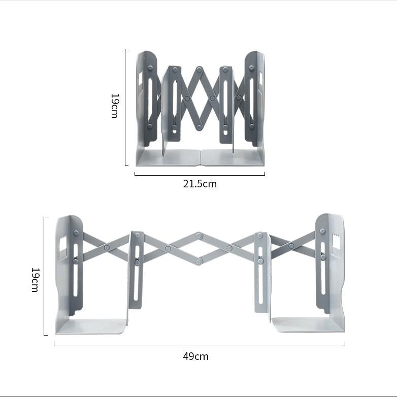 Giá để sách, tài liệu gấp gọn kèm ống đựng bút, kệ sách nhựa gấp gọn để bàn