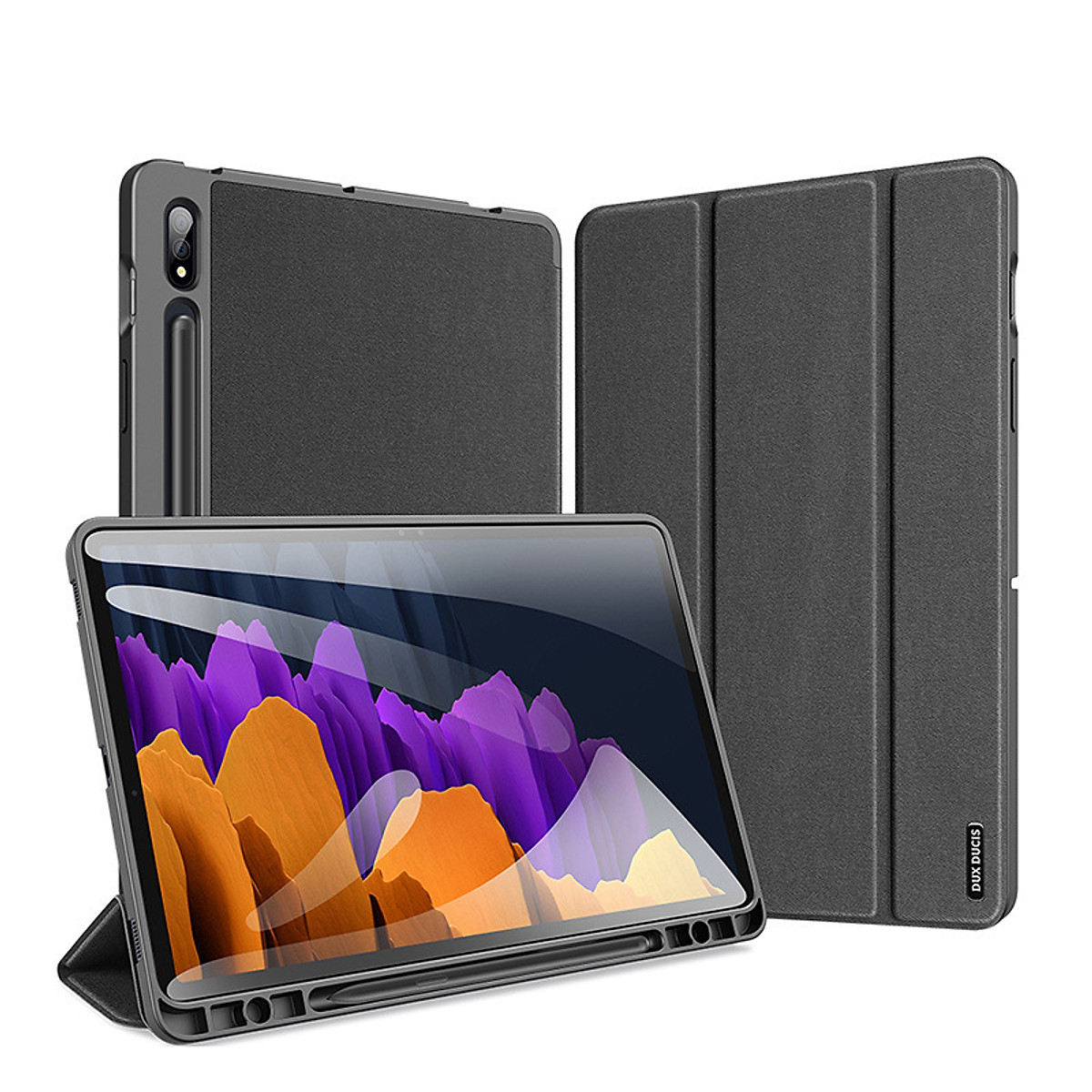 Bao da chống sốc cho Samsung Galaxy Tab S8 thương hiệu DUX DUCIS Domo Series cao cấp - Hàng nhập khẩu.