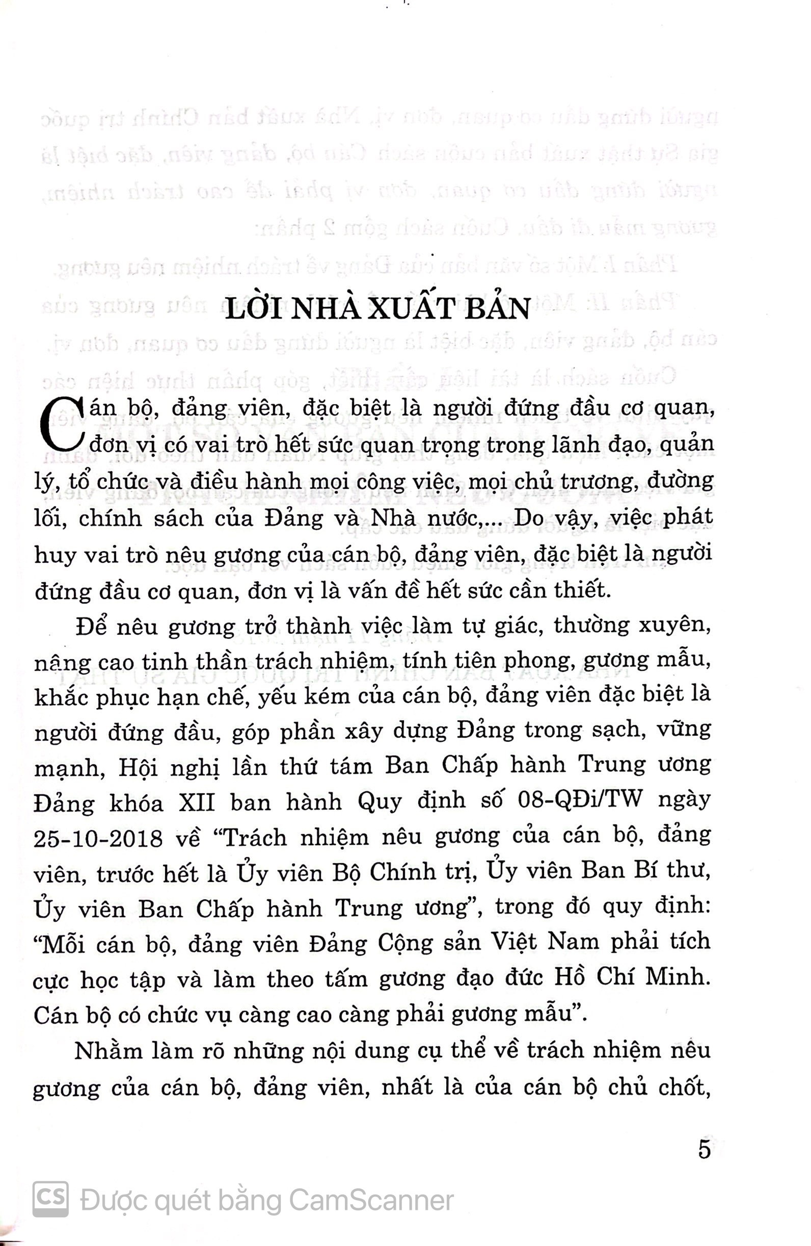 Cán bộ, Đảng viên, Đặc biệt là người đứng đầu cơ quan, đơn vị phải đề cao trách nhiệm, gương mẫu đi đầu